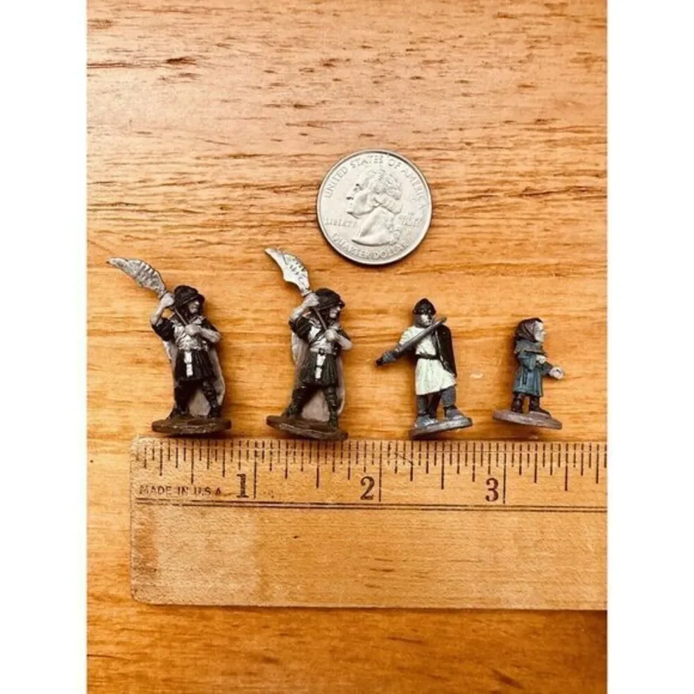 Ral Partha Miniature Fantasy AD&D‎ Hand Painted 1979 Set Of 4